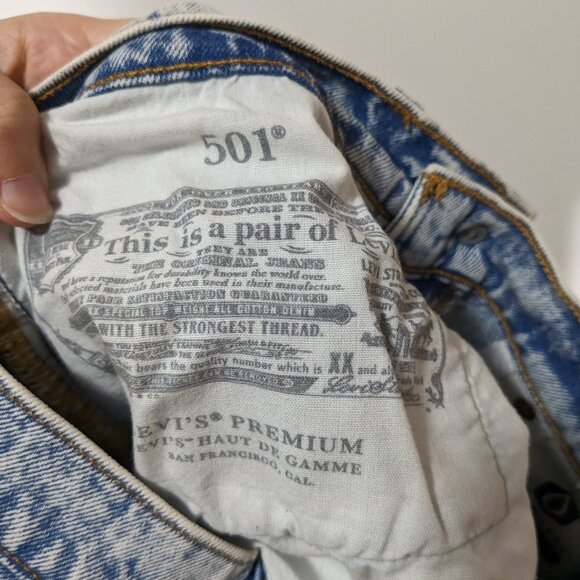 Levi's 501 Faded High Waist Jeans Size 26 Length 26 - Picture 5 of 6